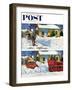 "Plowed-Over Driveway" Saturday Evening Post Cover, December 18, 1954-Earl Mayan-Framed Giclee Print