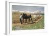 Plowing in the Engadin-Giovanni Segantini-Framed Giclee Print