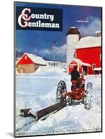 "Plowing Path to the Barn," Country Gentleman Cover, January 1, 1947-J. Julius Fanta-Mounted Giclee Print