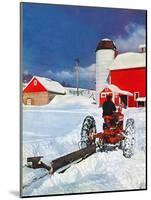 "Plowing Path to the Barn,"January 1, 1947-J. Julius Fanta-Mounted Giclee Print