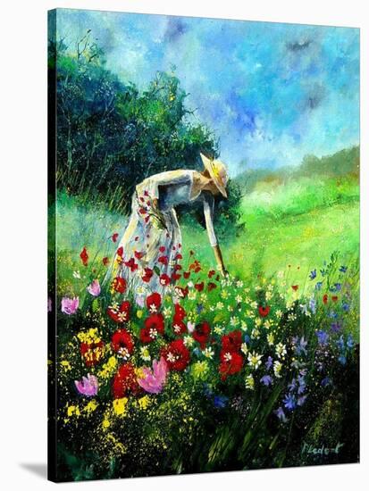 Plucking flowers-Pol Ledent-Stretched Canvas