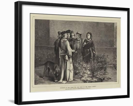 Plucking of the White and Red Roses in the Temple Garden-John Pettie-Framed Giclee Print