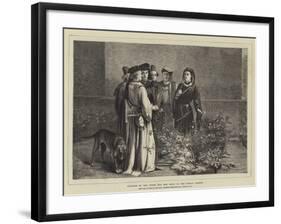 Plucking of the White and Red Roses in the Temple Garden-John Pettie-Framed Giclee Print