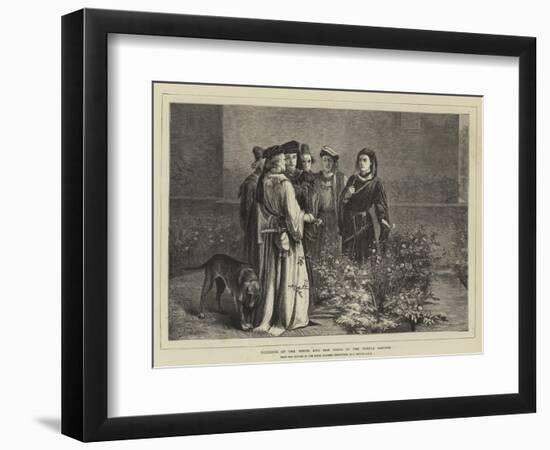 Plucking of the White and Red Roses in the Temple Garden-John Pettie-Framed Giclee Print