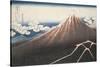Pluie d'orage sous le sommet du Fuji-Katsushika Hokusai-Stretched Canvas