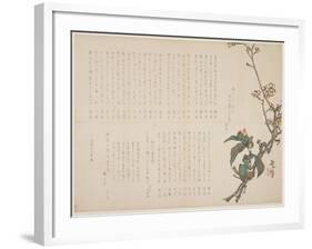 Plum and Camellia Branches, 1829-Nagayama K?choku-Framed Giclee Print