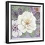 Plum and Lavender Garden 1-Colleen Sarah-Framed Art Print