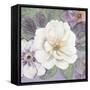 Plum and Lavender Garden 1-Colleen Sarah-Framed Stretched Canvas