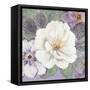 Plum and Lavender Garden 1-Colleen Sarah-Framed Stretched Canvas