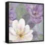 Plum and Lavender Garden 2-Colleen Sarah-Framed Stretched Canvas