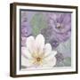 Plum and Lavender Garden 2-Colleen Sarah-Framed Art Print