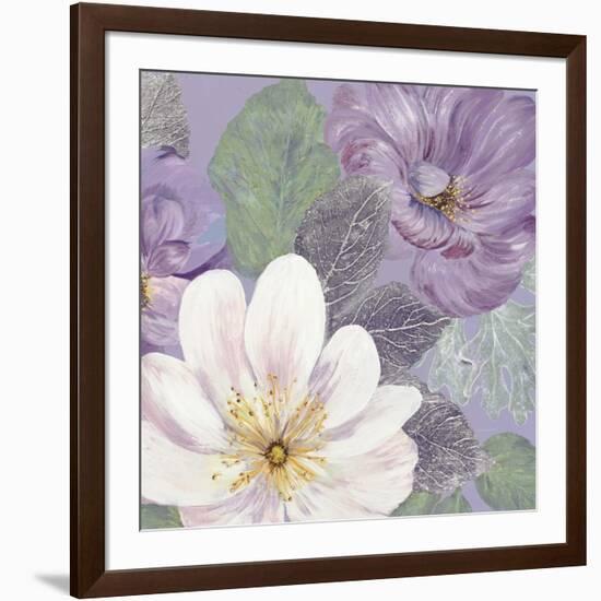 Plum and Lavender Garden 2-Colleen Sarah-Framed Art Print