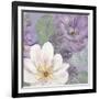 Plum and Lavender Garden 2-Colleen Sarah-Framed Art Print