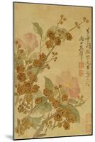 Plum Blossom and Camelias-Yun Shouping-Mounted Giclee Print