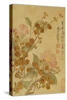 Plum Blossom and Camelias-Yun Shouping-Stretched Canvas