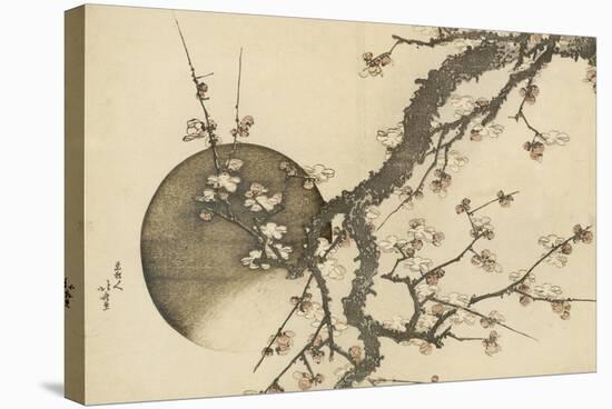 Plum Blossom and the Moon from the Book Mount Fuji in Spring (Haru No Fuji), C.1803-Katsushika Hokusai-Stretched Canvas