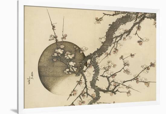 Plum Blossom and the Moon from the Book Mount Fuji in Spring (Haru No Fuji), C.1803-Katsushika Hokusai-Framed Giclee Print