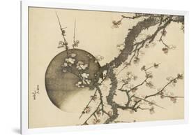 Plum Blossom and the Moon from the Book Mount Fuji in Spring (Haru No Fuji), C.1803-Katsushika Hokusai-Framed Giclee Print