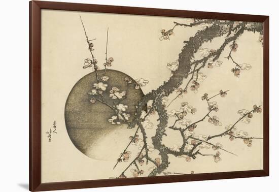 Plum Blossom and the Moon from the Book Mount Fuji in Spring (Haru No Fuji), C.1803-Katsushika Hokusai-Framed Giclee Print