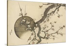 Plum Blossom and the Moon from the Book Mount Fuji in Spring (Haru No Fuji), C.1803-Katsushika Hokusai-Stretched Canvas