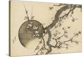 Plum Blossom and the Moon from the Book Mount Fuji in Spring (Haru No Fuji), C.1803-Katsushika Hokusai-Stretched Canvas