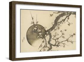 Plum Blossom and the Moon from the Book Mount Fuji in Spring (Haru No Fuji), C.1803-Katsushika Hokusai-Framed Giclee Print