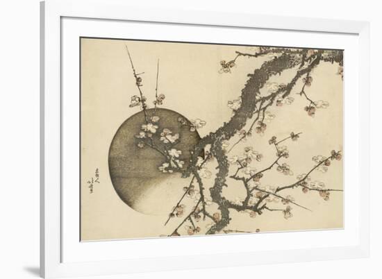 Plum Blossom and the Moon from the Book Mount Fuji in Spring (Haru No Fuji), C.1803-Katsushika Hokusai-Framed Giclee Print