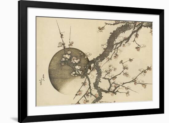 Plum Blossom and the Moon from the Book Mount Fuji in Spring (Haru No Fuji), C.1803-Katsushika Hokusai-Framed Giclee Print