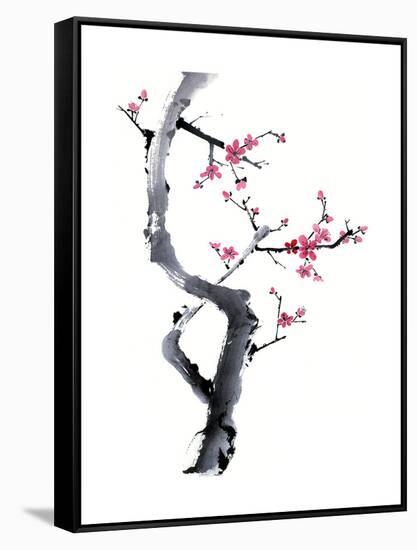 Plum Blossom Branch I-Nan Rae-Framed Stretched Canvas