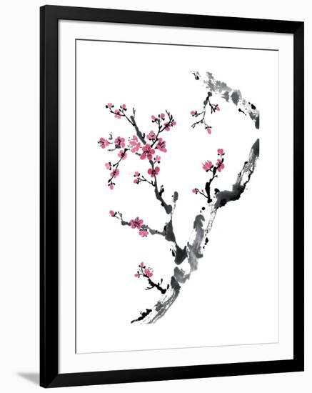 Plum Blossom Branch II-Nan Rae-Framed Art Print