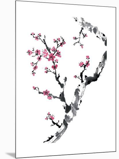 Plum Blossom Branch II-Nan Rae-Mounted Art Print