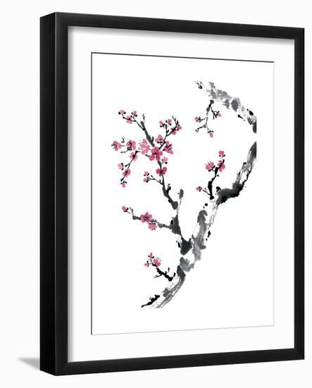 Plum Blossom Branch II-Nan Rae-Framed Art Print