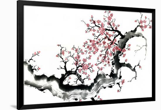 Plum Blossom Branch III-Nan Rae-Framed Art Print