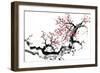 Plum Blossom Branch III-Nan Rae-Framed Art Print