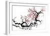 Plum Blossom Branch III-Nan Rae-Framed Art Print