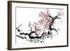 Plum Blossom Branch III-Nan Rae-Framed Art Print