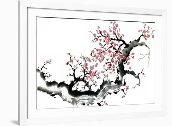 Plum Blossom Branch III-Nan Rae-Framed Premium Giclee Print