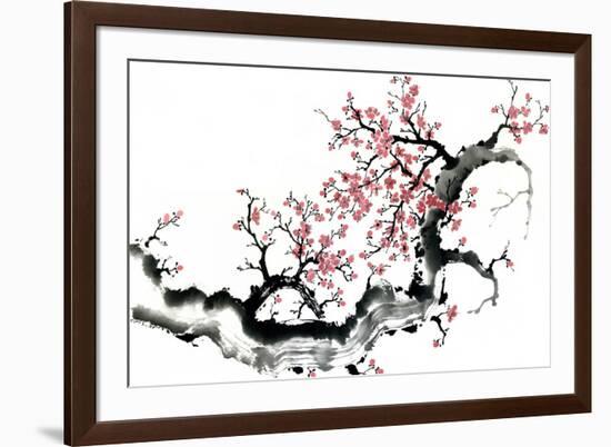 Plum Blossom Branch III-Nan Rae-Framed Premium Giclee Print