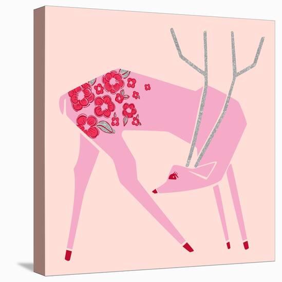 Plum Blossom Deer-null-Stretched Canvas