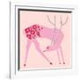 Plum Blossom Deer-null-Framed Giclee Print