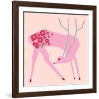 Plum Blossom Deer-null-Framed Giclee Print