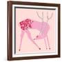 Plum Blossom Deer-null-Framed Giclee Print