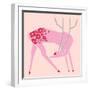 Plum Blossom Deer-null-Framed Giclee Print