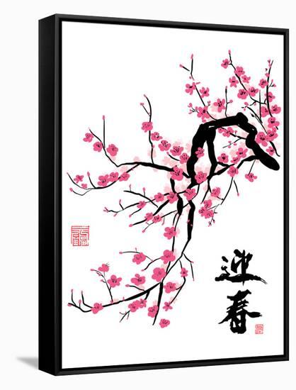 Plum Blossom-yienkeat-Framed Stretched Canvas