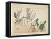 Plum Blossoms, C. 1877-Shibata Zeshin-Framed Stretched Canvas