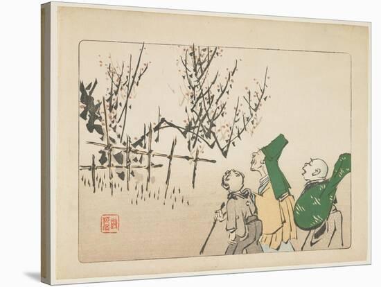 Plum Blossoms, C. 1877-Shibata Zeshin-Stretched Canvas