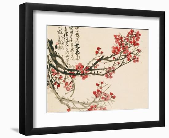 Plum Blossoms-Wu Changshuo-Framed Premium Giclee Print