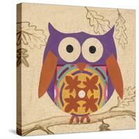 Plum Boho Owl-Hope Smith-Stretched Canvas