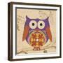 Plum Boho Owl-Hope Smith-Framed Art Print