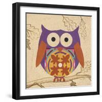 Plum Boho Owl-Hope Smith-Framed Art Print